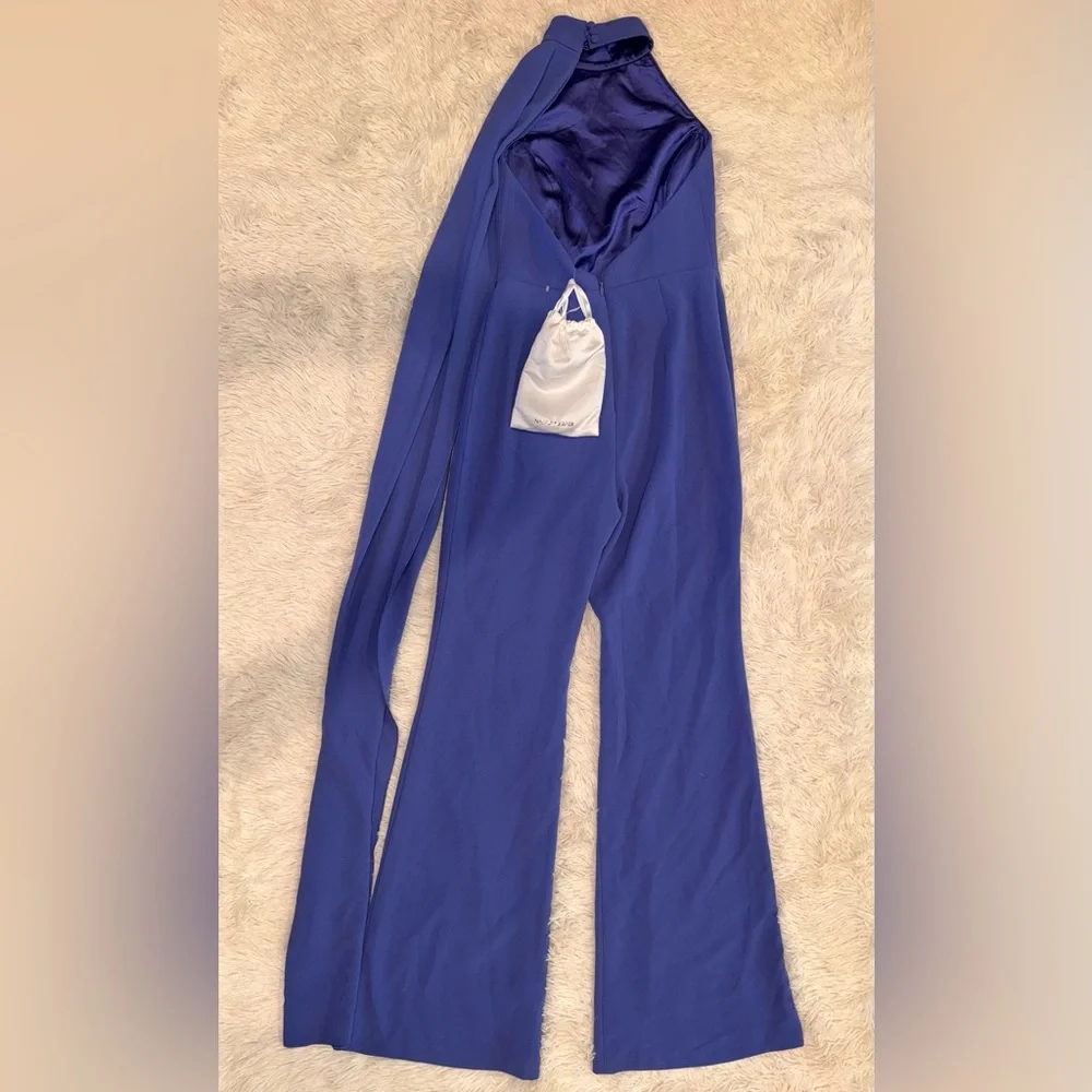 NWOT Nadine Merabi Lorrie Purple Wide Leg Jumpsuit size S 4 - Picture 7 of 9